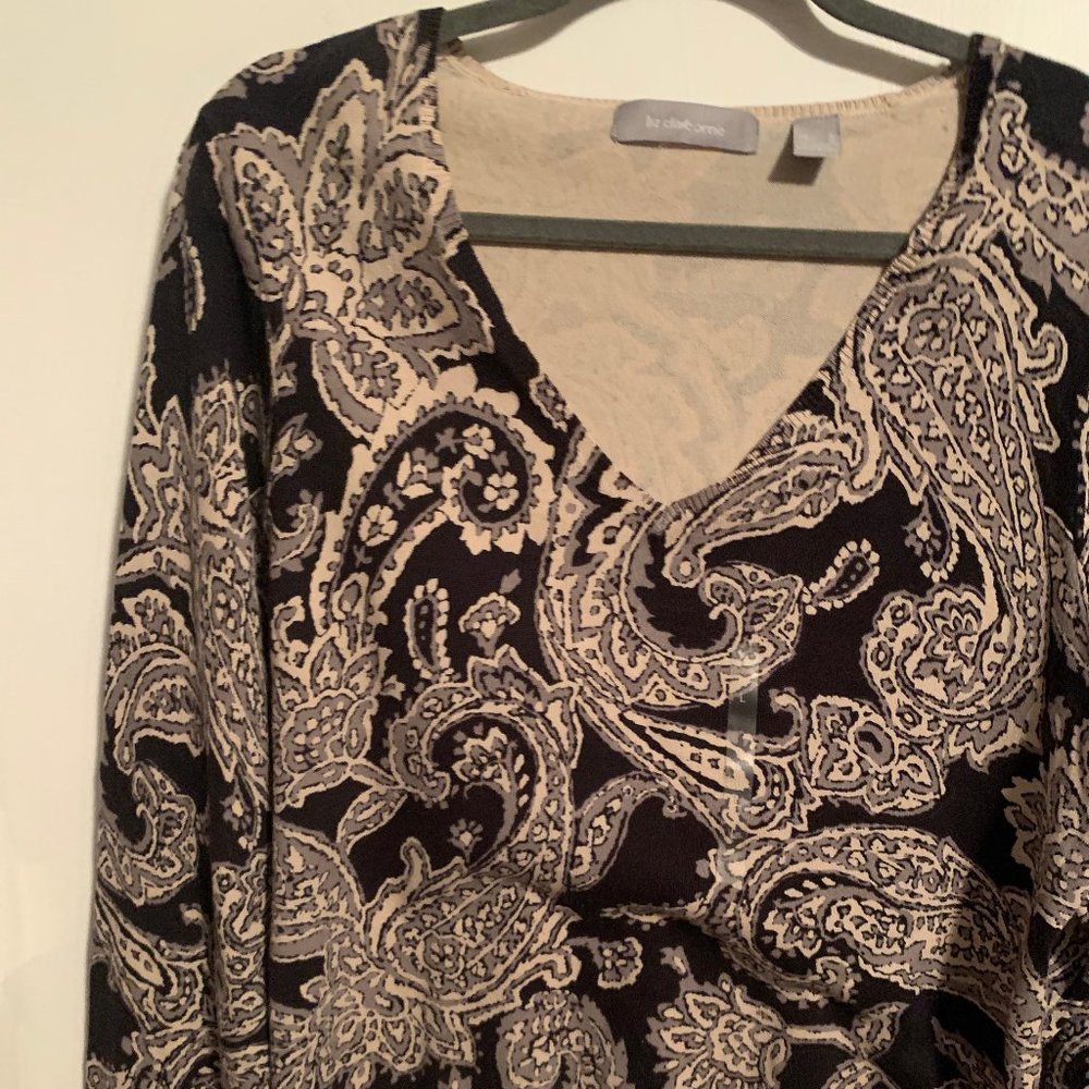 NWOT Liz Claiborne V-Neck Sweater SZ L